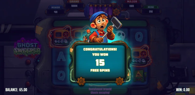 Ghost Sweeper - lansarea rotirilor gratuite